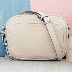Parfoic Travel Multi Pocket Beige Camera Crossbody Messenger Bag